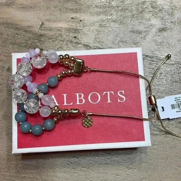 Talbots bracelet gold toned, 3 strands of beads, new with box - Picture 3 of 4
